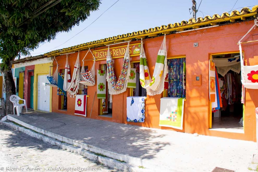 Imagem de lojinha de renda em Arraial.